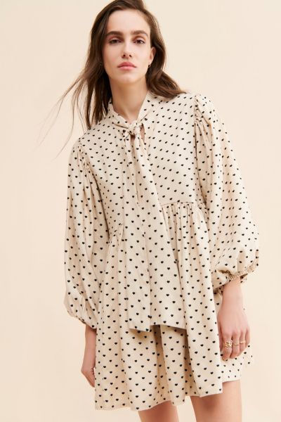 Sister Jane Barn Heart Jacquard Mini Dress