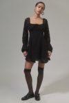 Wisteria Floral Long Sleeve Mini Dress