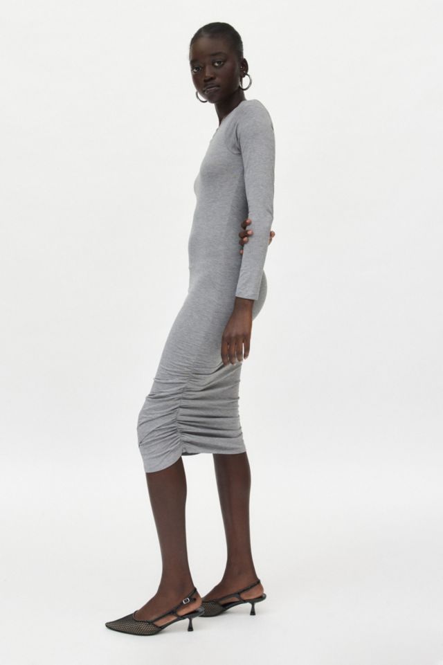 Eliza Long Sleeve Ruched Bodycon Midi Dress #3