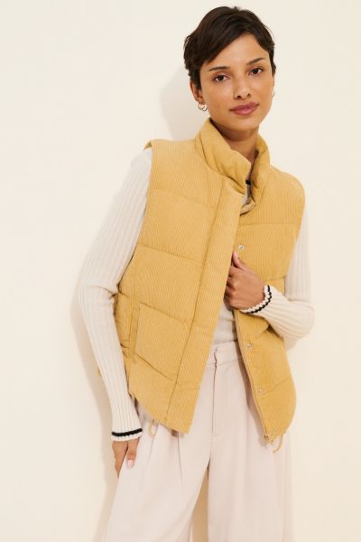 4SI3NNA Corduroy Relaxed Puffer Vest