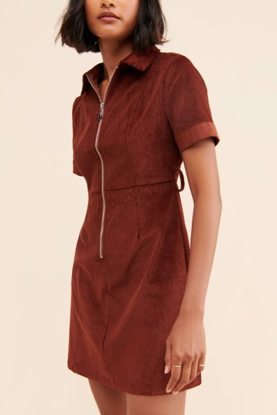 Glamorous Corduroy Zip Up Dress Product Page
