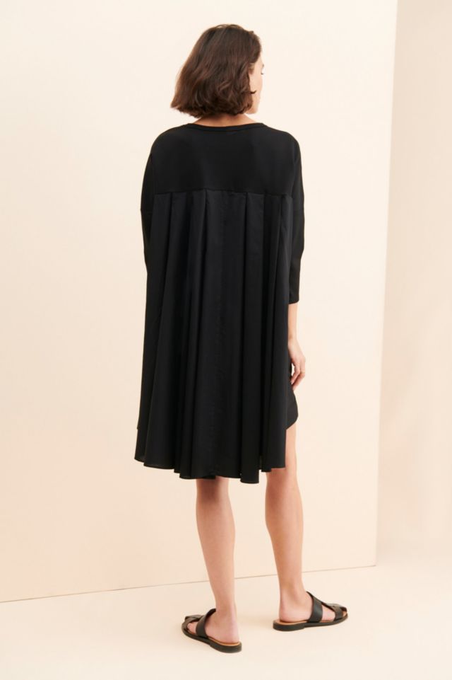 English Factory Mixed Media Pleated Dress #1