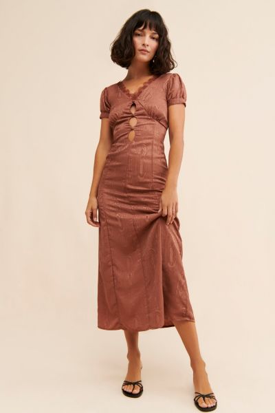 Daisy Street Satin Midi Dress