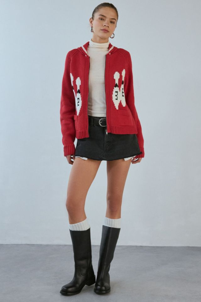 BDG Scottie Graphic Knit Zip-Up Cardigan #3