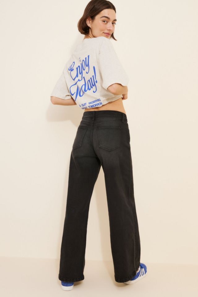 JUST BLACK DENIM Wide Leg Drawstring Jeans #1