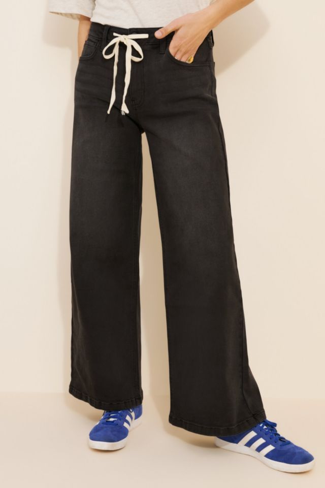 JUST BLACK DENIM Wide Leg Drawstring Jeans #3