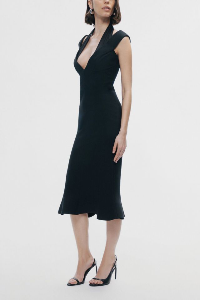 Nocturne Chiffon Halter Midi Dress #3