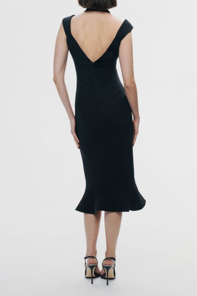 Nocturne Chiffon Halter Midi Dress #4