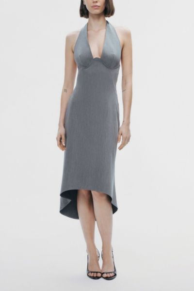 Nocturne Asymmetrical Halter Midi Dress Product Page