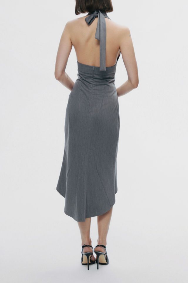 Nocturne Asymmetrical Halter Midi Dress #2