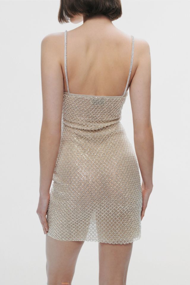 Nocturne Beaded Mesh Mini Dress #2