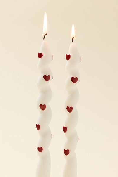 For Love & Lemons UO Exclusive Heart Taper Candle Set