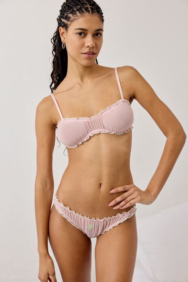Out From Under Sweet Nothings Ruffle Sheer Mesh Bralette #1