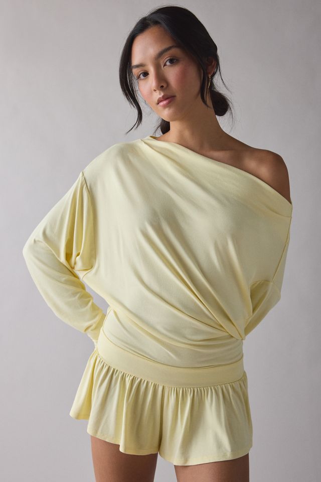 Out From Under Kiera Jersey Knit Off-The-Shoulder Sleep Romper #1