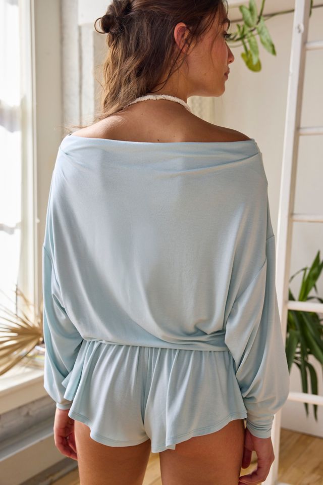 Out From Under Kiera Jersey Knit Off-The-Shoulder Sleep Romper #2