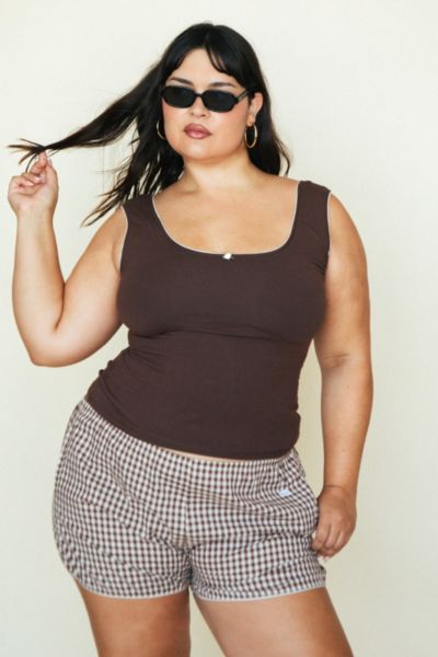 Rat Boi Romantic Tank Top In Mocha, Women's At Urban Outfitters In Brown
