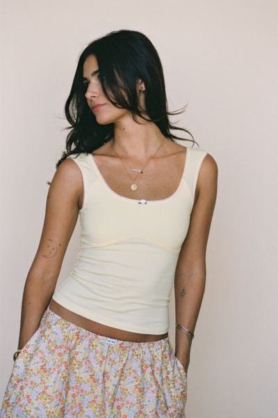 Rat Boi Romantic Tank Top In Butter, Women's At Urban Outfitters In White