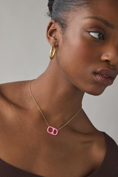 BONBONWHIMS UO Exclusive Pink Enamel Pop Drop Necklace
