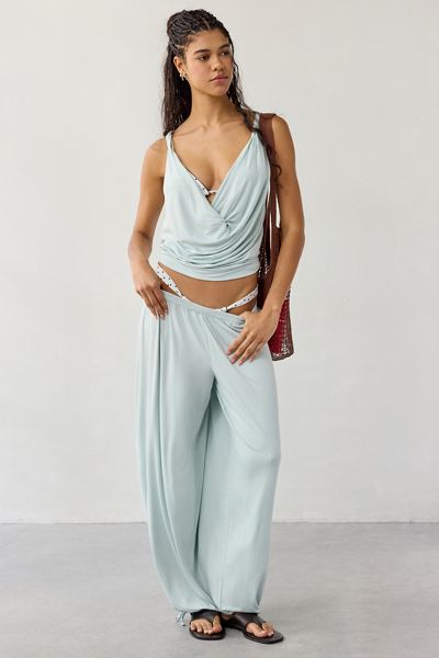 Out From Under Kiera Jersey Knit Twisted Cowl Neck Tank Top