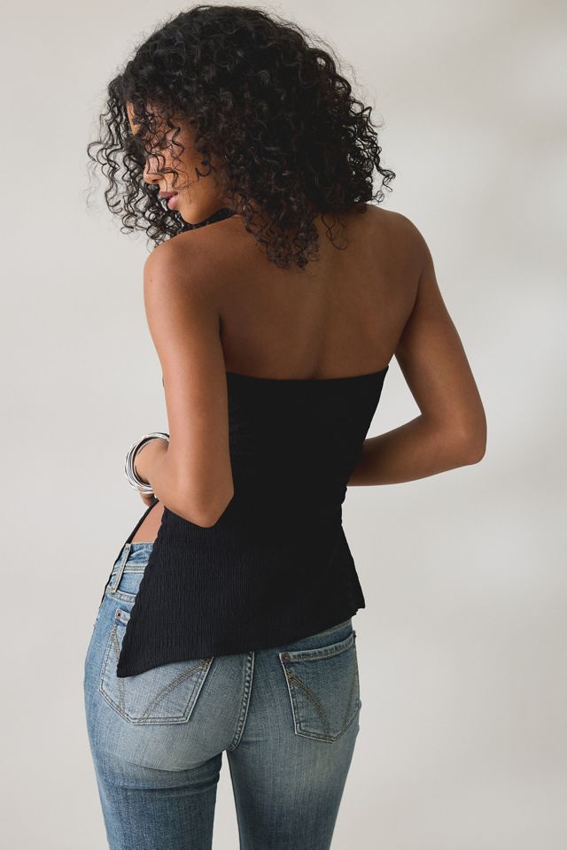 UO Afterparty Asymmetric Side-Slit Flyaway Tube Top #2