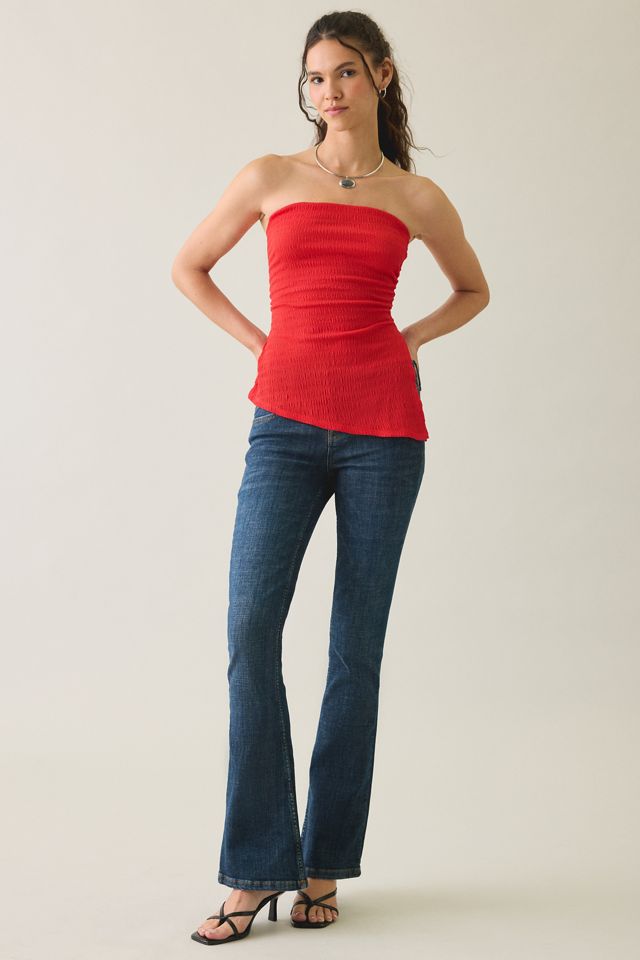 UO Afterparty Asymmetric Side-Slit Flyaway Tube Top #1