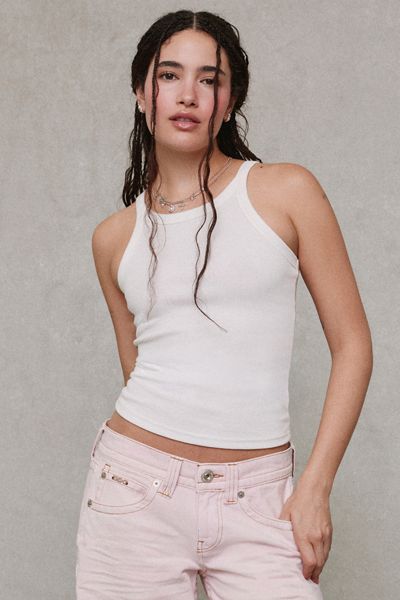 BDG Off-Duty Ribbed Round Neck Tank Top