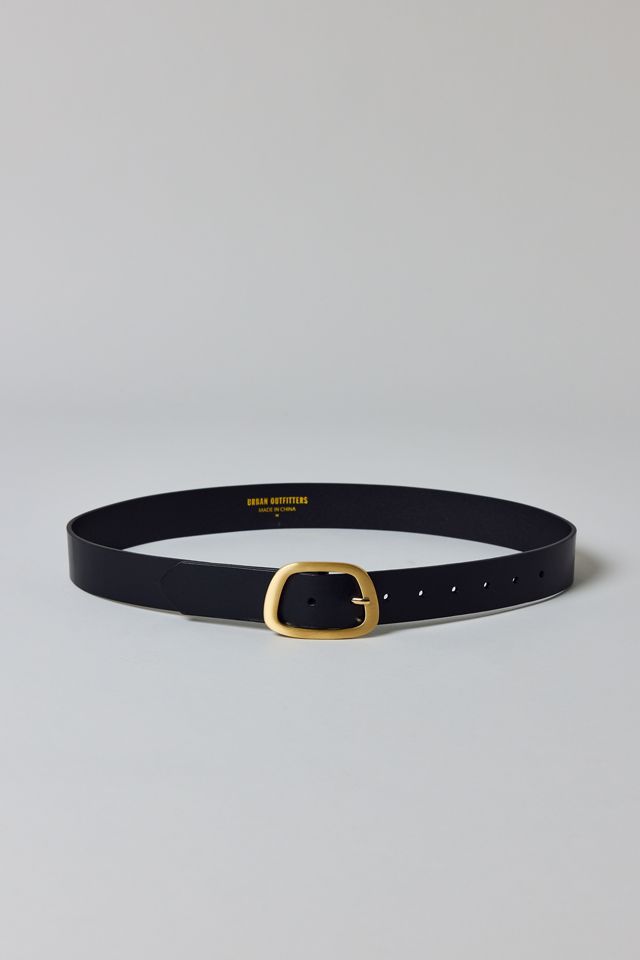 Modern Oval Buckle Leather Belt #2