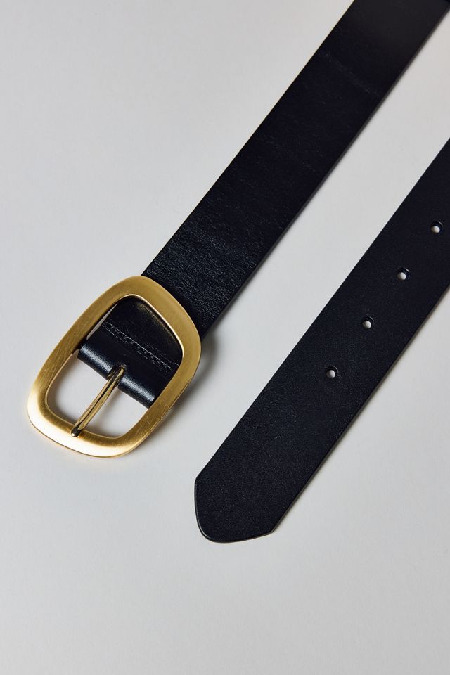 Modern Oval Buckle Leather Belt #3