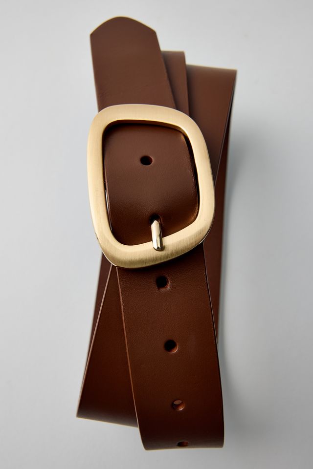 Modern Oval Buckle Leather Belt #2