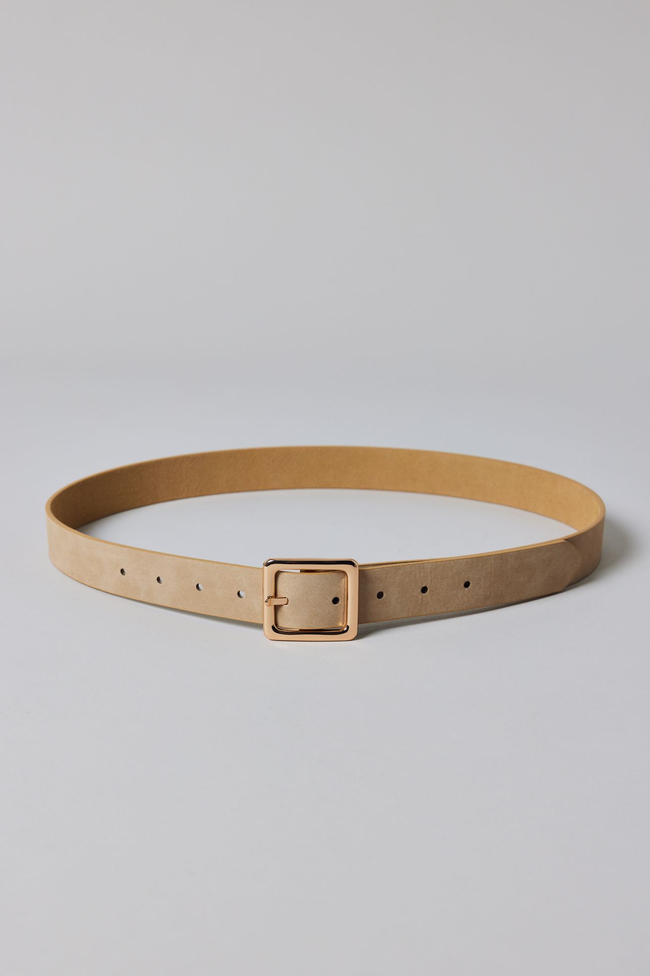 Ex-Boyfriend Square Buckle Suede Belt