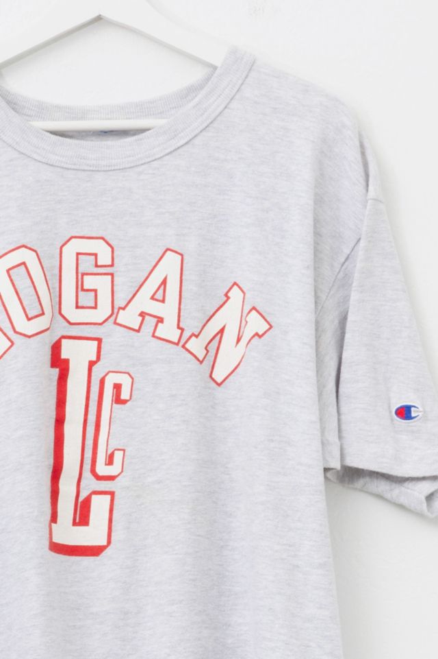 Vintage 1990s Champion Logan University Spell Out Graphic T-Shirt #1