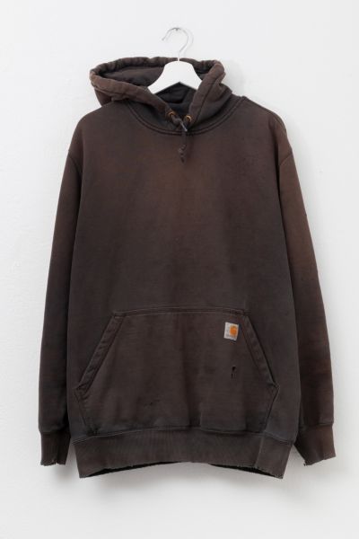 Vintage Y2K Carhartt Distressed Black Hoodie Pullover Sweatshirt
