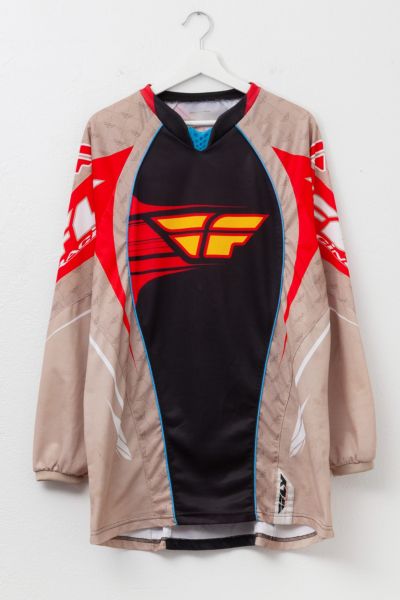 Vintage Y2K Fly Racing Distressed Brown Red Motocross Jersey
