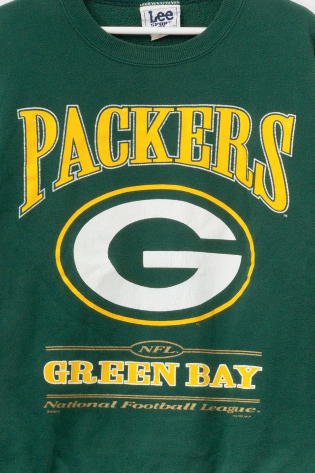 Vintage 1990s Green Bay Packers Graphic Crewneck Sweatshirt Made in USA #1