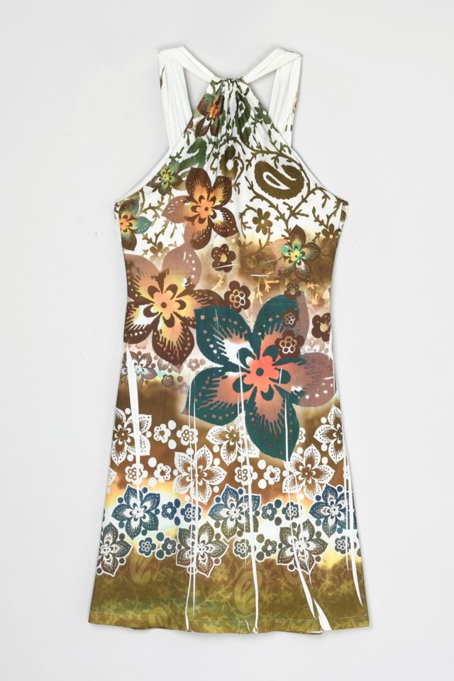 Vintage Y2k Ruched Printed Mini Dress #3