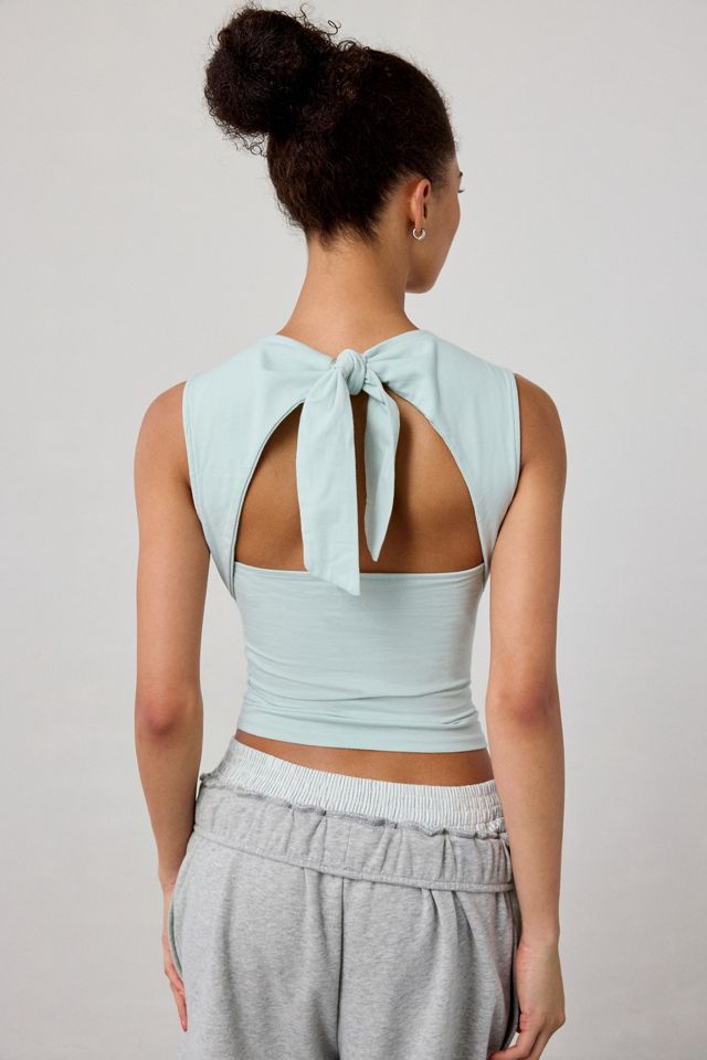 Out From Under Bec Cutout Bow-Back Cropped Tank Top #1