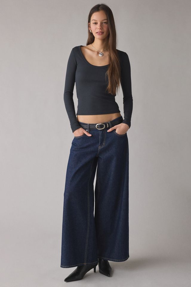BDG Off-Duty Ribbed Scoop Neck Long Sleeve Tee #3