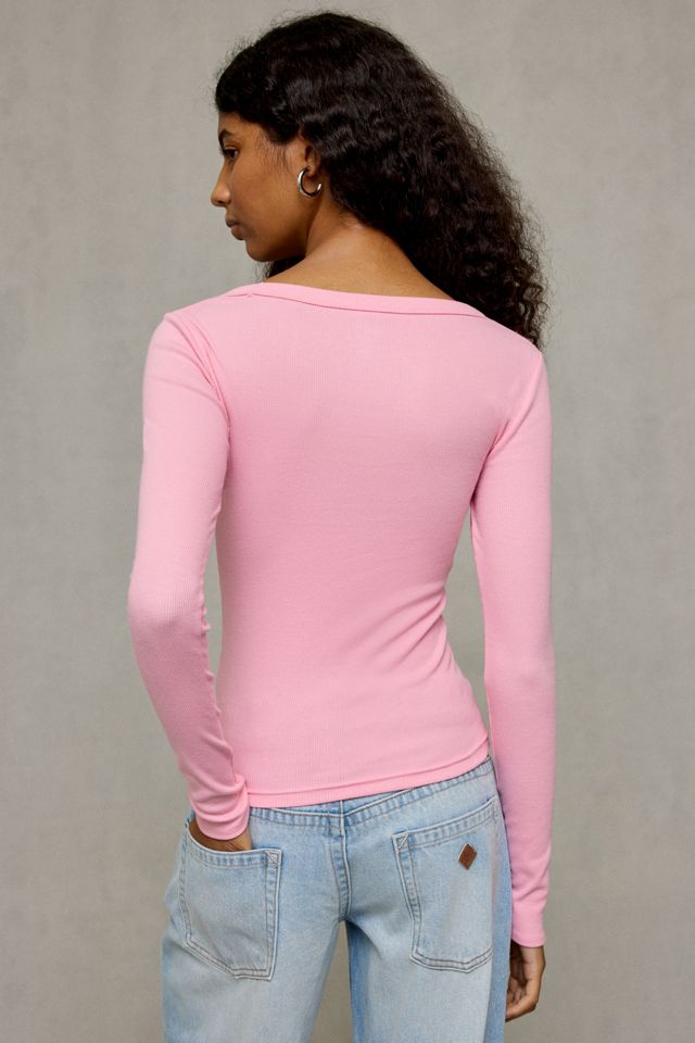BDG Off-Duty Ribbed Scoop Neck Long Sleeve Tee #3