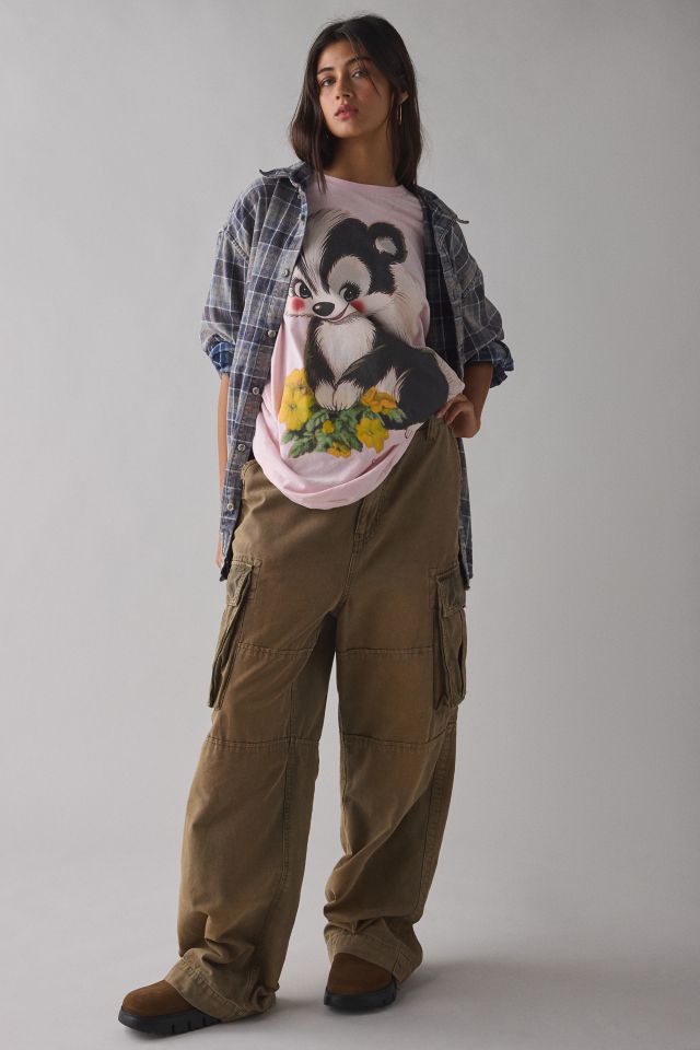 Stinkin’ Cute Skunk Graphic Oversized T-Shirt Dress #2
