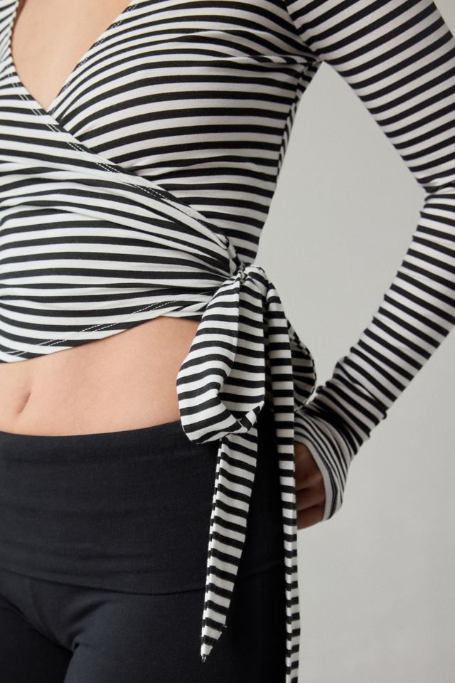 Out From Under Bec Long Sleeve Ballet Wrap Top #1