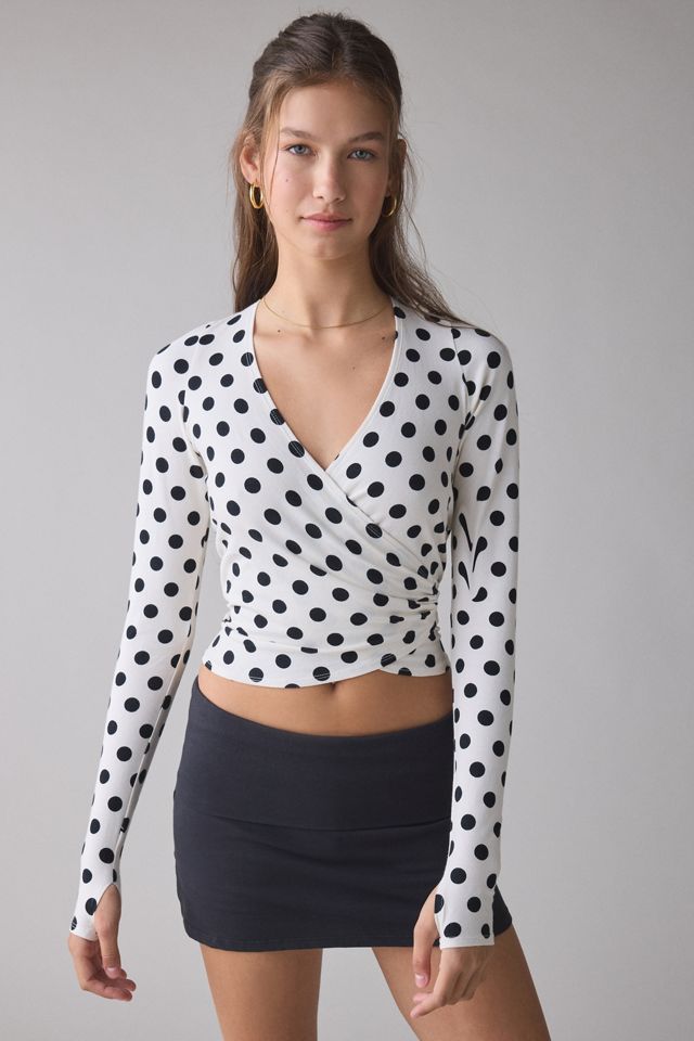 Out From Under Bec Long Sleeve Ballet Wrap Top