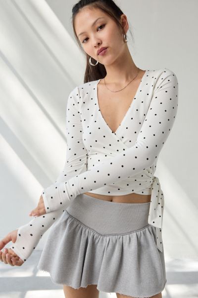 Out From Under Bec Long Sleeve Ballet Wrap Top