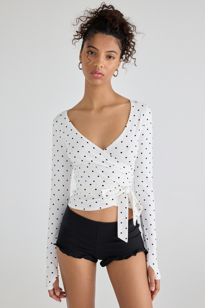 Out From Under Bec Ballet Wrap Top