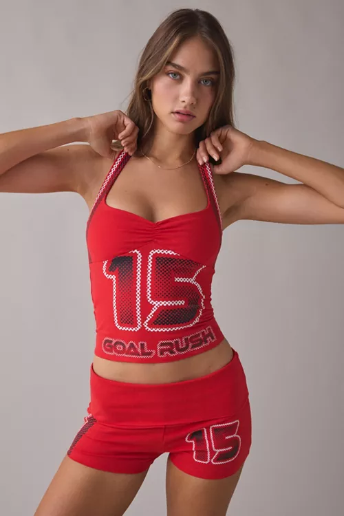 Out From Under Bec Goal Rush Pinch-Front Halter Cami