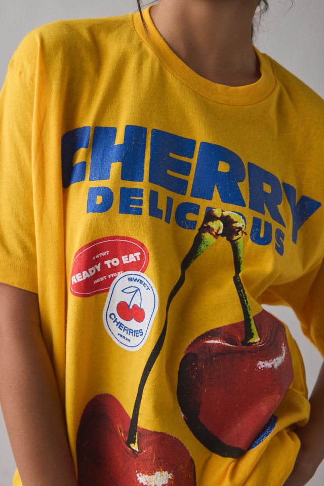 Cherry Delicious Graphic Oversized T-Shirt Dress #2