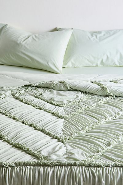 Soft Tee Jersey Diamond Ruched Comforter