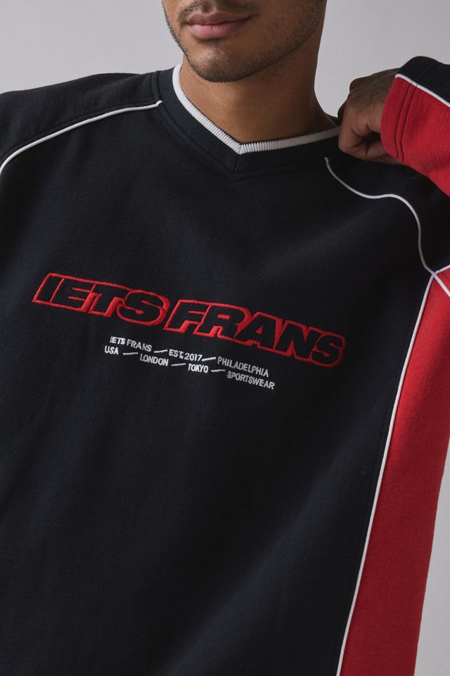 iets frans… Sports Panel Heavyweight V-Neck Sweatshirt #3