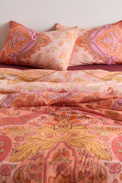Saffron Paisley Floral Duvet Cover