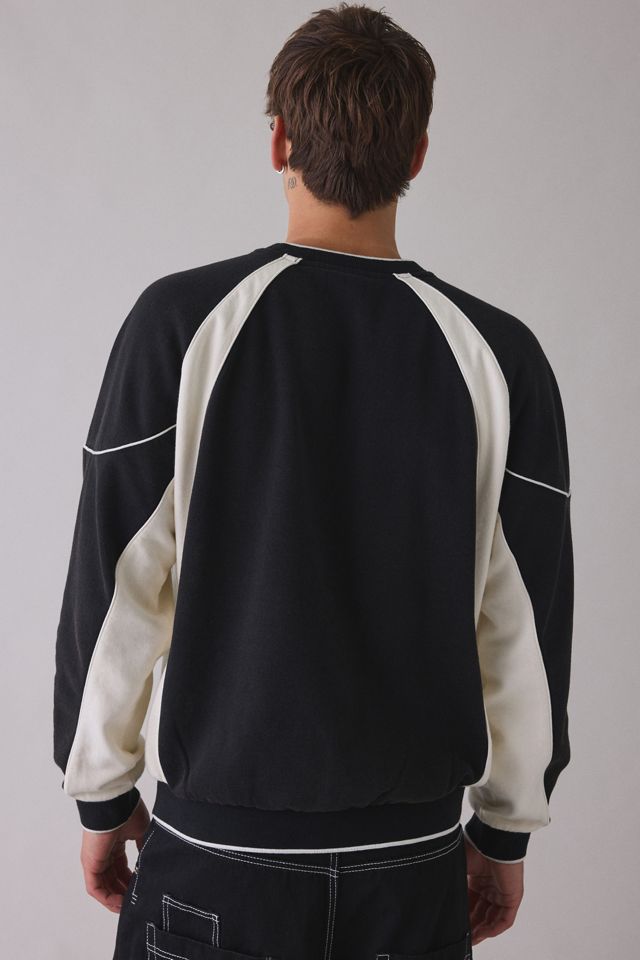 iets frans… Sporty Paneled Crew Neck Sweatshirt #1