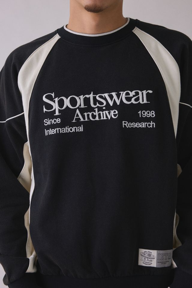 iets frans… Sporty Paneled Crew Neck Sweatshirt #2